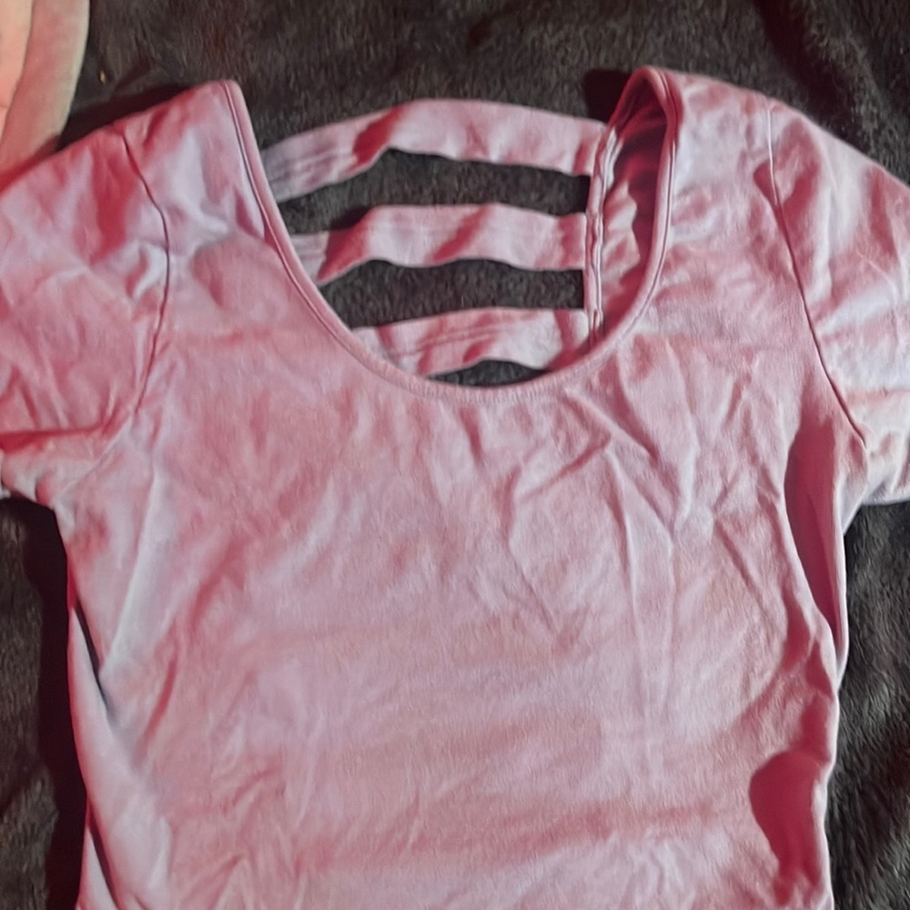 open back cropped shirt